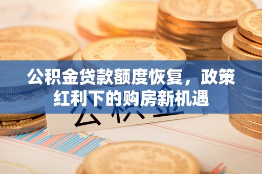 临澧公积金贷款额度恢复，政策红利下的购房新机遇