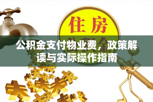 临澧公积金支付物业费，政策解读与实际操作指南