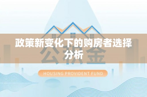 临澧政策新变化下的购房者选择分析
