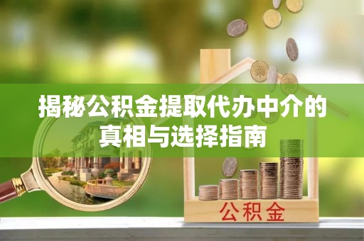 临澧揭秘公积金提取代办中介的真相与选择指南