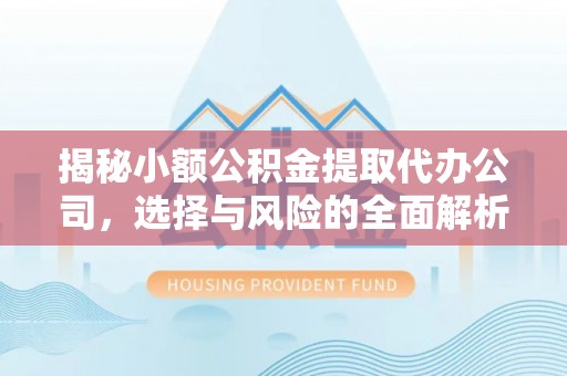 临澧揭秘小额公积金提取代办公司，选择与风险的全面解析