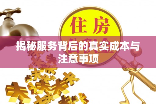 临澧揭秘服务背后的真实成本与注意事项